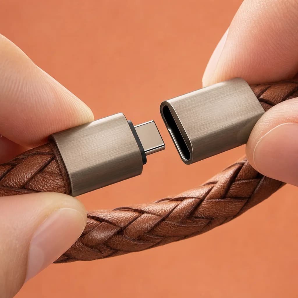 Close-up of the Chargelet USB-C clasp
